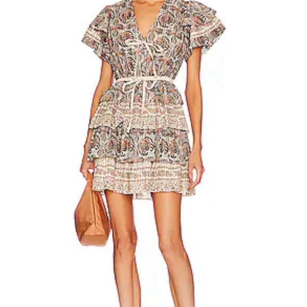 Ulla Johnson Kaitlyn Dress Yarrow Women's Size 6 Multicolor Mini Party Cocktail